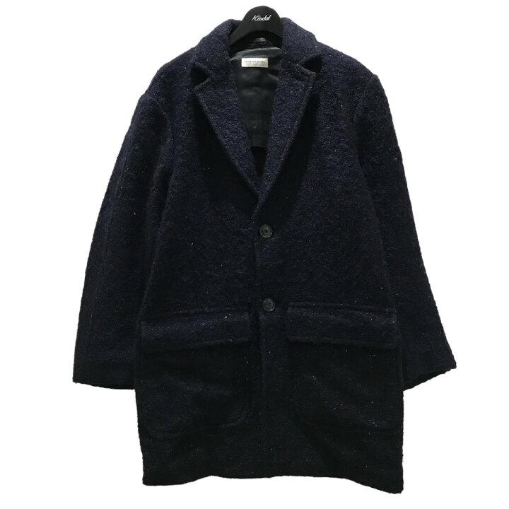 楽天市場】【中古】DRIES VAN NOTEN ネップチェスターコート ネイビー  
