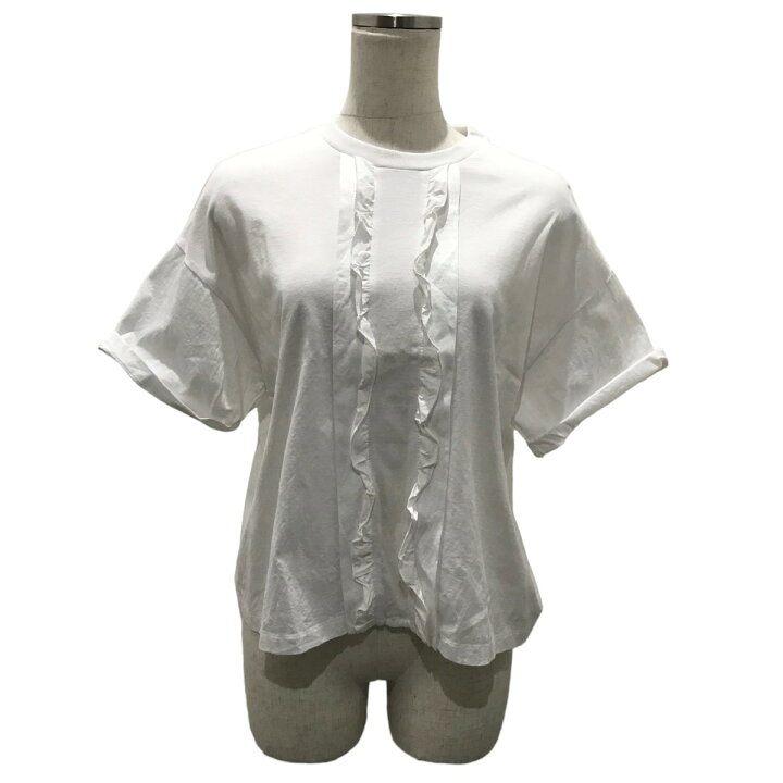 楽天市場】【中古】PRADA フロントフリルTシャツ 35899 ホワイト 