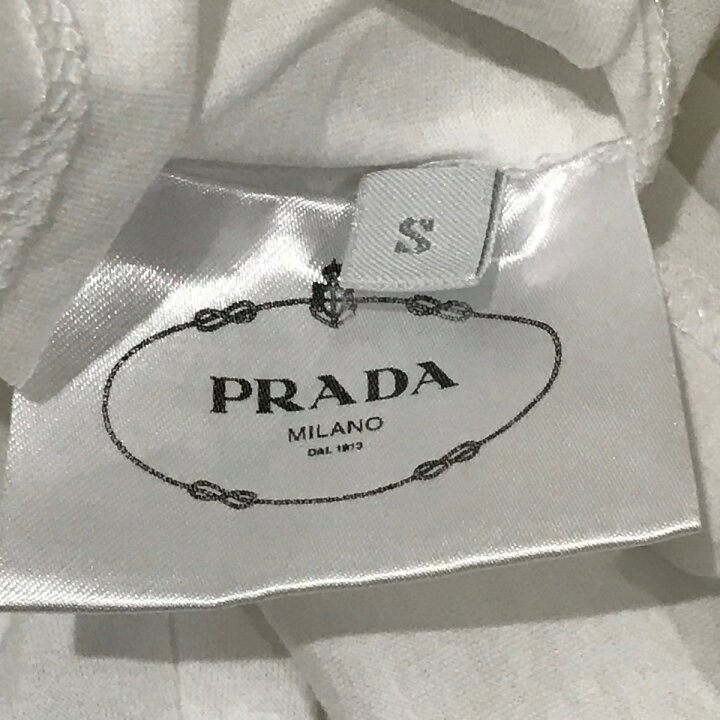 楽天市場】【中古】PRADA フロントフリルTシャツ 35899 ホワイト 