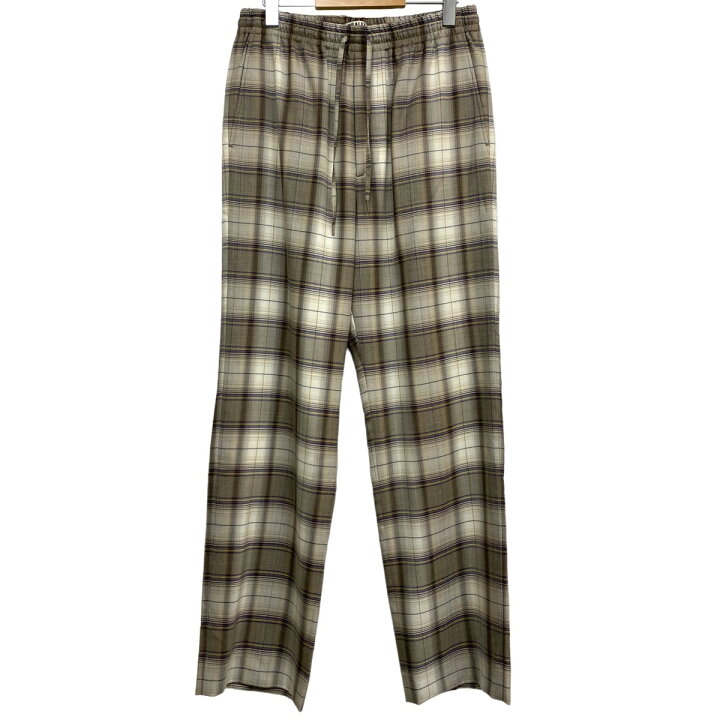 楽天市場】【中古】AURALEE 23AW Super Light Wool Check Easy Slacks 