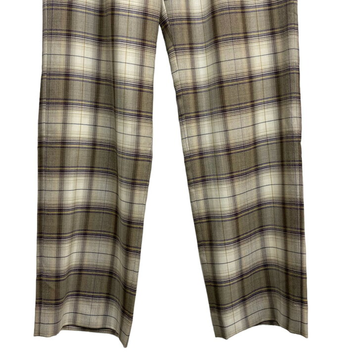 楽天市場】【中古】AURALEE 23AW Super Light Wool Check Easy Slacks 