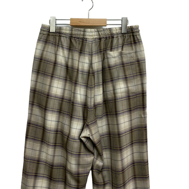 楽天市場】【中古】AURALEE 23AW Super Light Wool Check Easy Slacks 