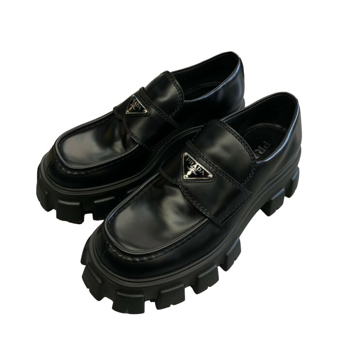 楽天市場】【中古】PRADA モノリス トラックソールローファー 2DE129 