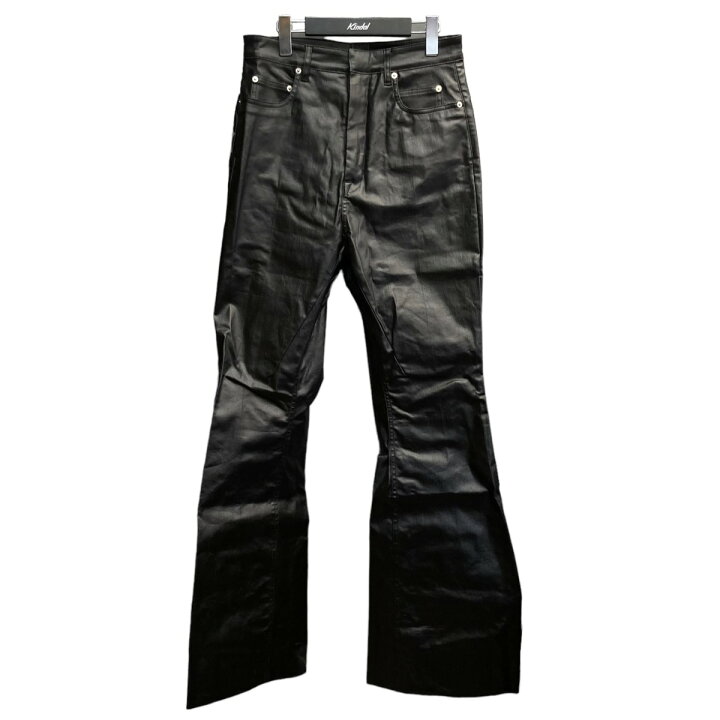 非売品‼️rick owens bolan似コーティングフレアデニム ブラック 