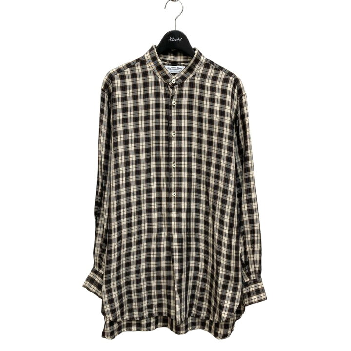 楽天市場】【中古】MAATEE＆SONS ノーカラーシルクチェックシャツ 