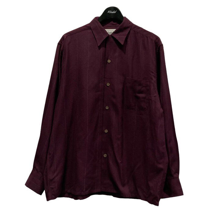 楽天市場】【中古】WACKO MARIA 23AW KASURI OPEN COLLAR SHIRT L S 