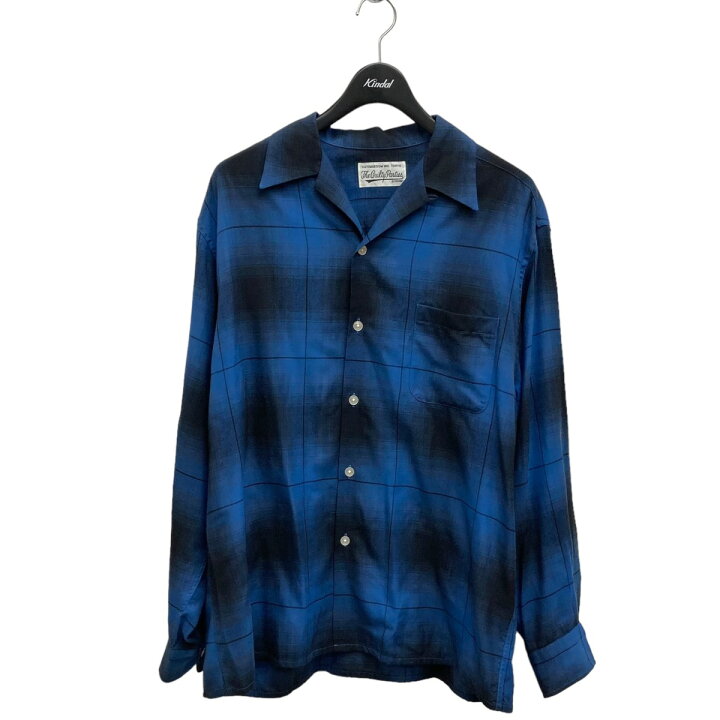 楽天市場】【中古】WACKO MARIAOMBRE CHECK OPEN COLLAR SHIRT L S 