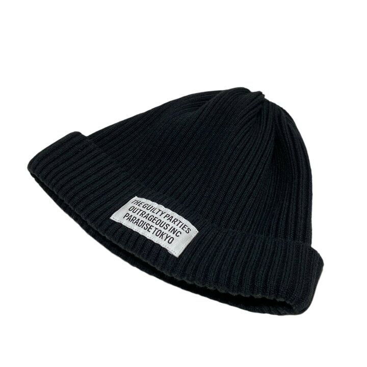 楽天市場】【中古】WACKO MARIA ロゴパッチ ビーニー ニットキャップ 