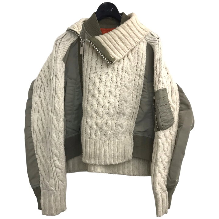 楽天市場】【中古】sacai23AW 「Nylon Twill Mix Knit Blouson 