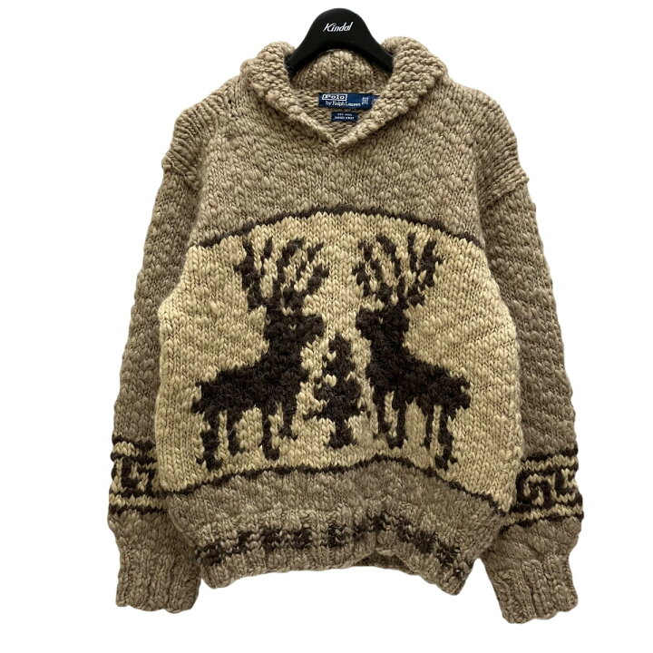 楽天市場】【中古】POLO RALPH LAUREN カウチンニット ベージュ サイズ 