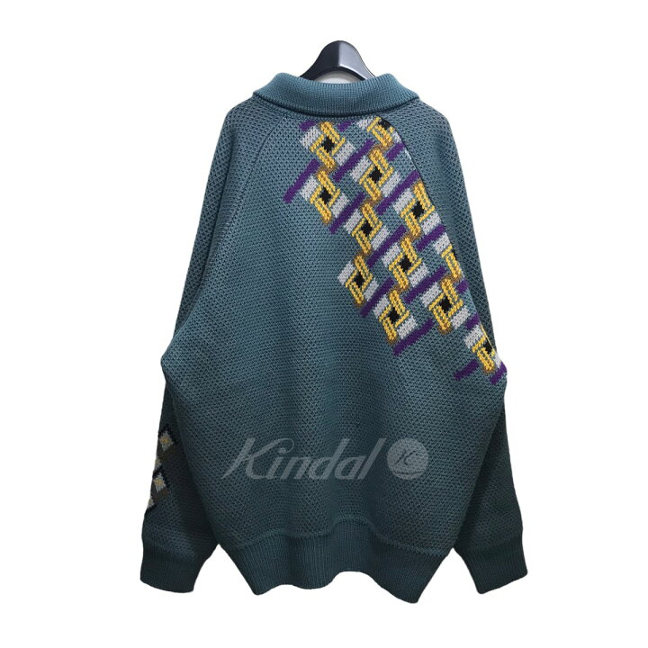楽天市場】【中古】kolor23AW ハーフジップニット 23WCM-N08304 ブルー 