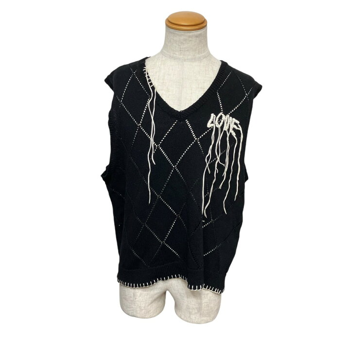 楽天市場】【中古】DAIRIKU 21SS LOVE Hand Embroidery Argyle Knit 