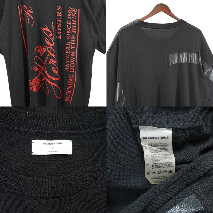 楽天市場】【中古】RAF SIMONS × TEMPLA 19AW Heroes rose T-shirt 