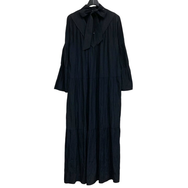 楽天市場】【中古】ELIN サテンボウタイロングワンピース ブラック 