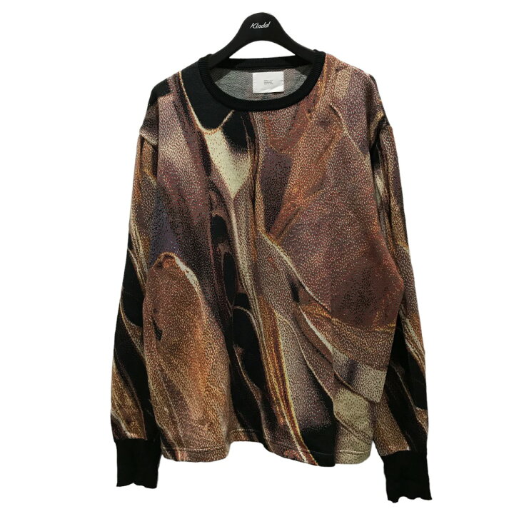 楽天市場】【中古】hatra 23AW Weld Knit Sweater 総柄クルー 
