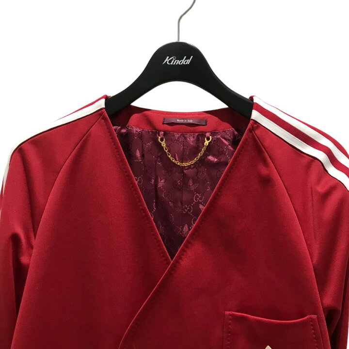 楽天市場】【中古】GUCCI×adidasノーカラージャケット 707683 レッド  