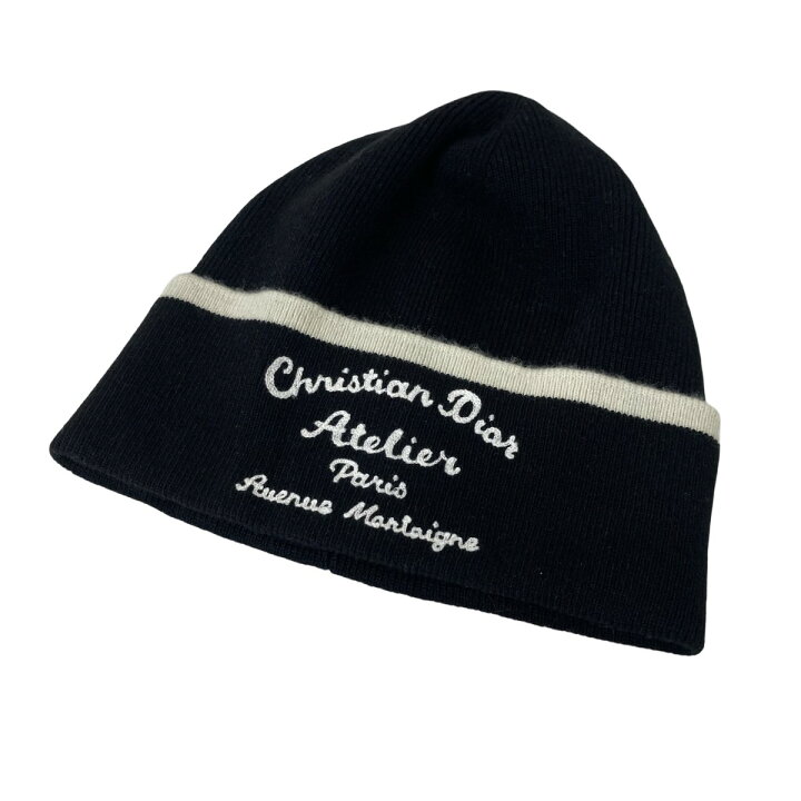 楽天市場】【中古】Christian Dior アトリエロゴ刺繍ビーニー 