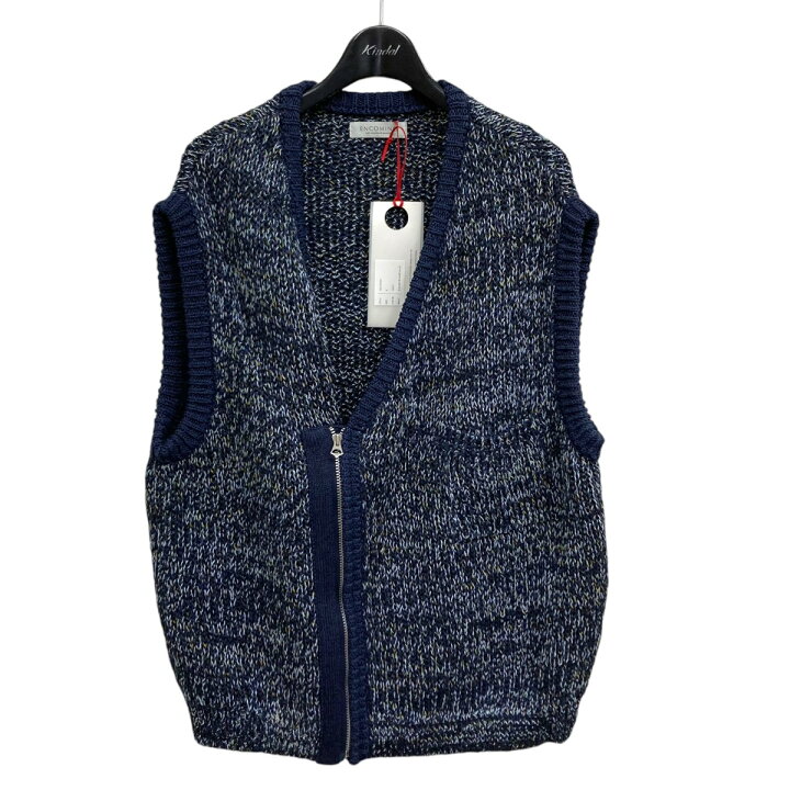 楽天市場】【中古】ENCOMING23SS Knitted Asymmetric Vest ジップ 