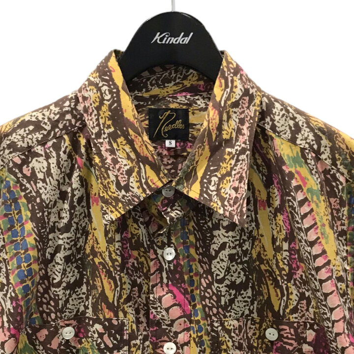 楽天市場】【中古】Needles総柄シャツ Work Shirt India Cotton ワーク  