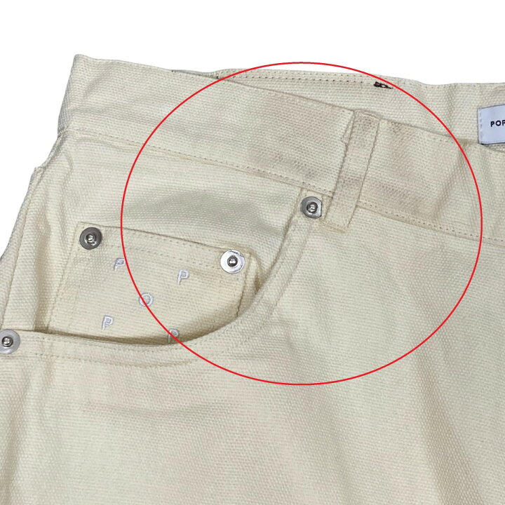 楽天市場】【中古】POP TRADING COMPANYストレートパンツ アイボリー 