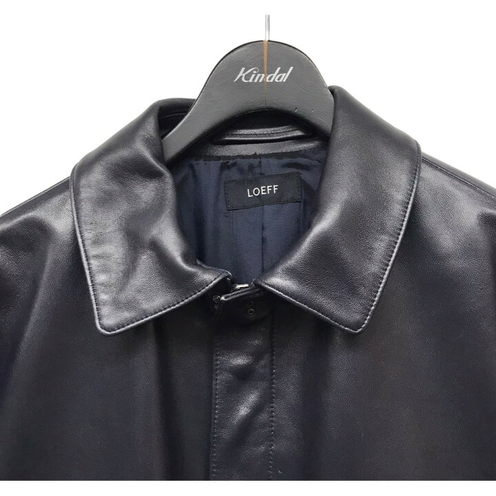 楽天市場】【中古】LOEFF ラムレザーフライトジャケット ネイビー 