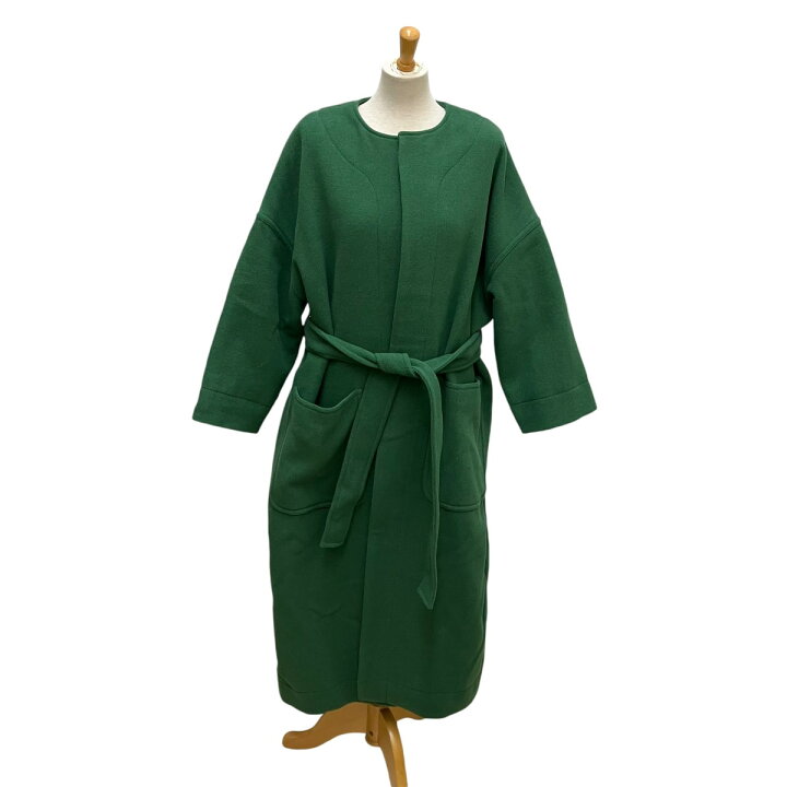 楽天市場】【中古】Mila Owen ノーカラーステッチデザインロングコート  