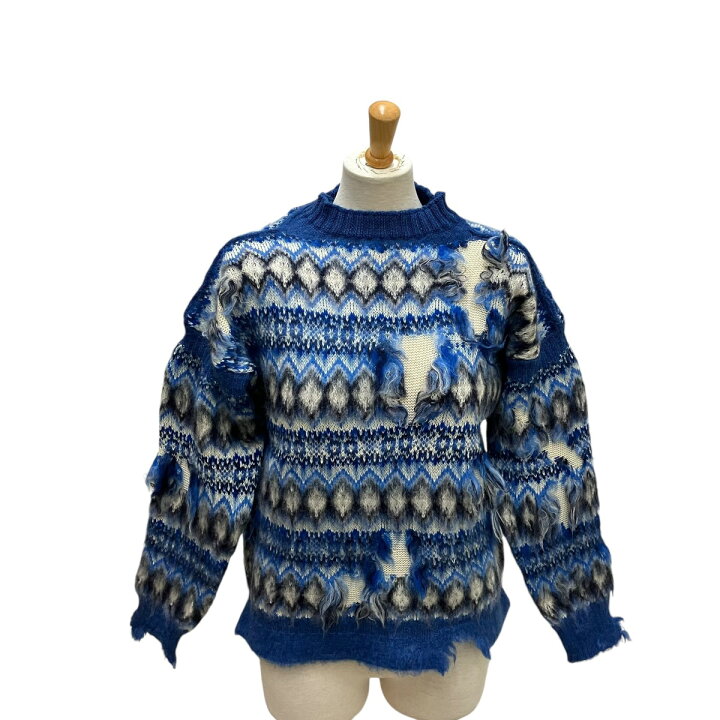 楽天市場】【中古】Maison MargielaINTARSIA SWEATER 2022SS ニット 