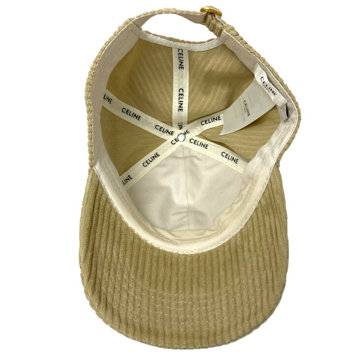 楽天市場】【中古】CELINE Cロゴコーデュロイキャップ ベージュ サイズ  