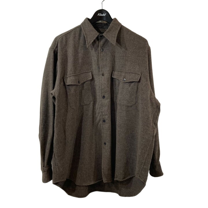 楽天市場】【中古】COMOLI22AW W／CA ハウンドトゥースCPO 長袖シャツ 