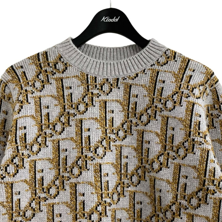 楽天市場】【中古】DIORオブリークニットセーター 193M638AT393 グレー  