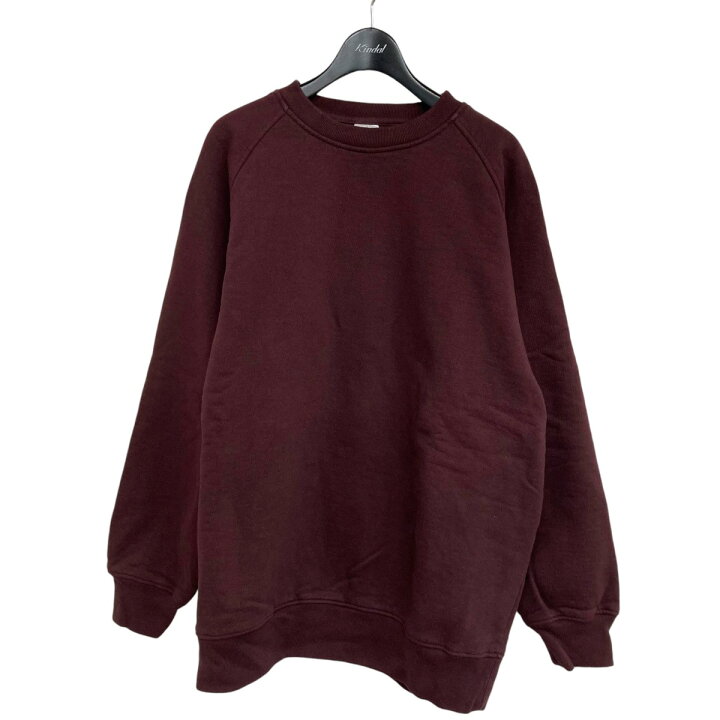 23AW COMOLI コモリ コットン吊裏毛クルーネックバーガンディー3