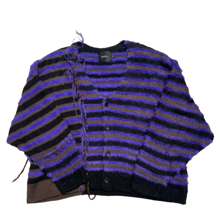 楽天市場】【中古】ROTOL 22AW FRANKEN CARDIGAN ボーダーカーディガン 