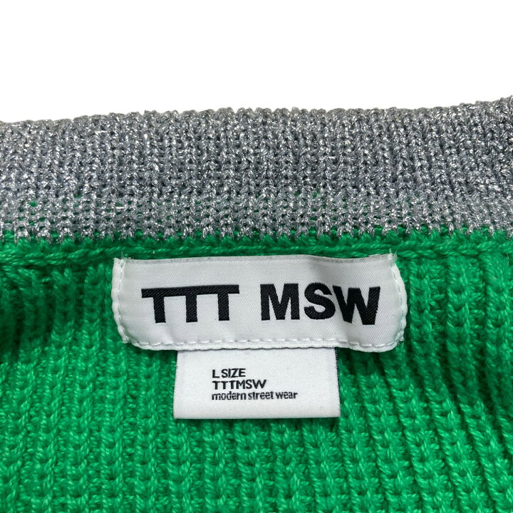 楽天市場】【中古】TTT MSW 24SS Lame zip up cardigan ニット 