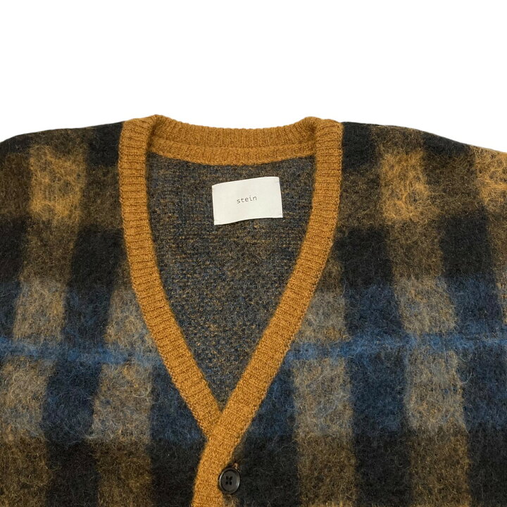 楽天市場】【中古】stein 22SS KID MOHAIR CARDIGAN ブロックチェック 