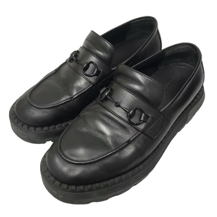 楽天市場】【中古】GUCCIホースビットローファー 758593 ブラック 