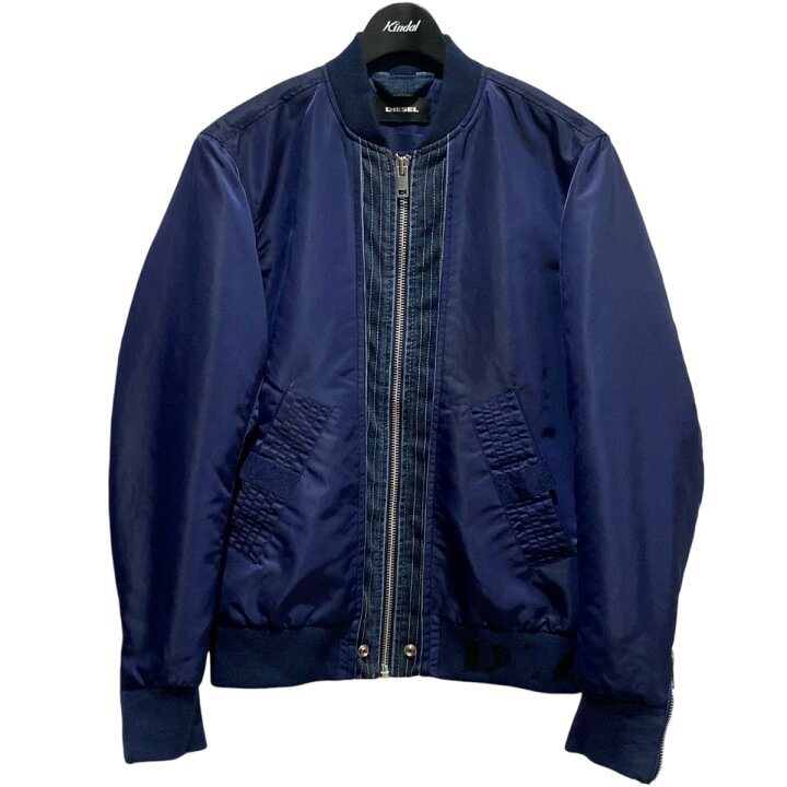 楽天市場】【中古】DIESEL デニム切替 袖ジップ MA-1ジャケット 