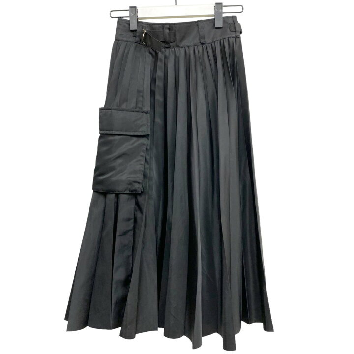 楽天市場】【中古】sacai 24SS Nylon Twill Skirt PLEATSプリーツ  