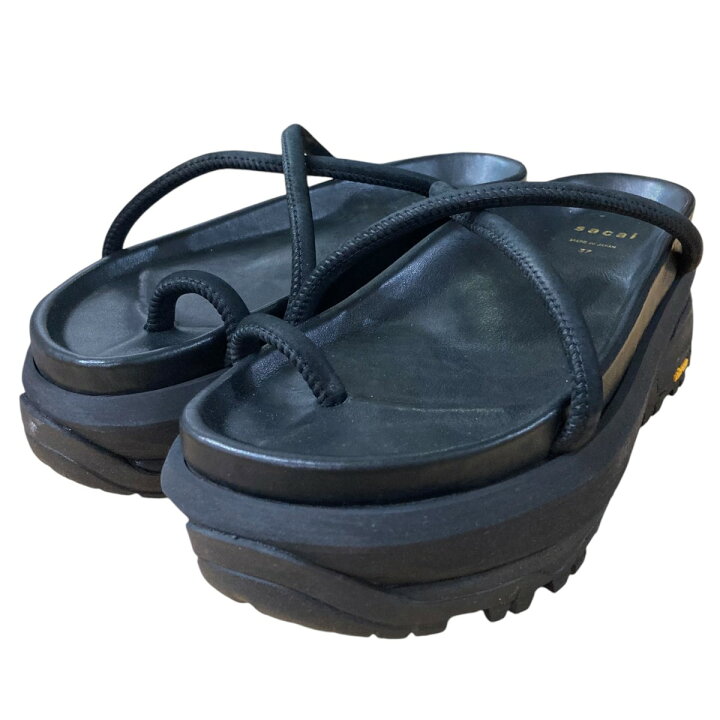 楽天市場】【中古】sacai ビブラムソールサンダル 24-07315 ブラック 