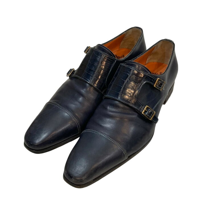 楽天市場】【中古】Santoni レザーシューズ 10053 ネイビー サイズ：7 