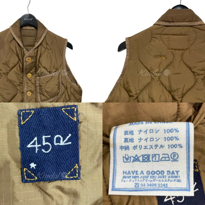 楽天市場】【中古】45r ナイロンリップの908ベスト ブラウン サイズ：1 