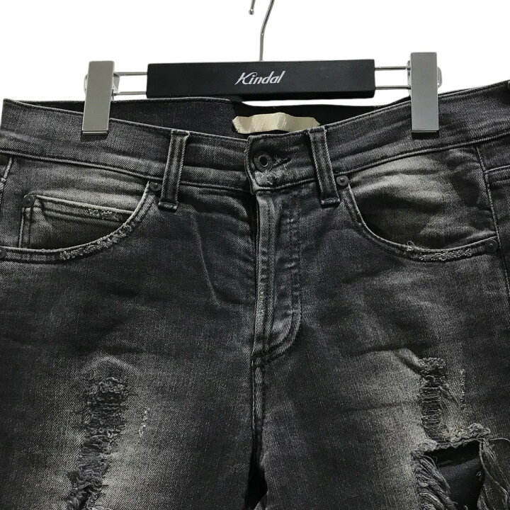 楽天市場】【中古】OFFWHITE ダメージ加工デニムパンツ ブラック 