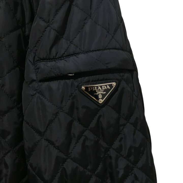 楽天市場】【中古】PRADA キルティングジャケット SGH419 ネイビー 