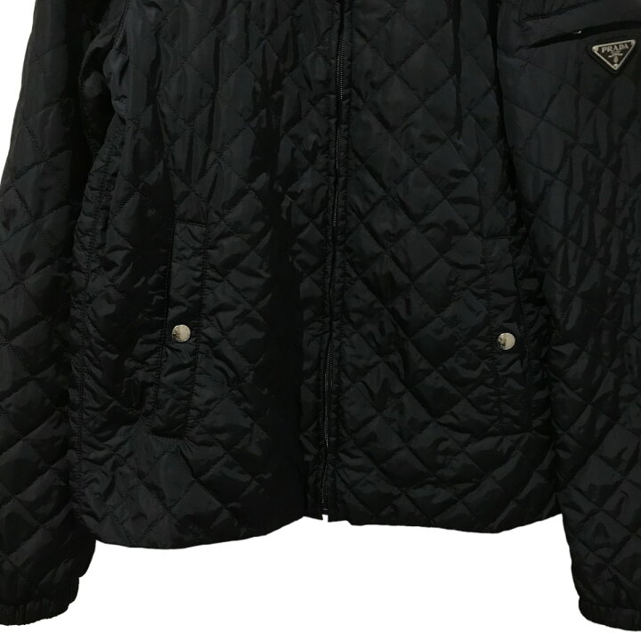 楽天市場】【中古】PRADA キルティングジャケット SGH419 ネイビー 