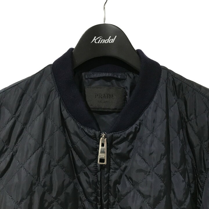 楽天市場】【中古】PRADA キルティングジャケット SGH419 ネイビー 