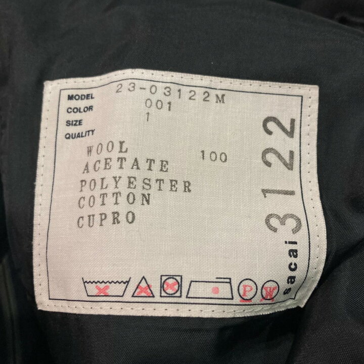 楽天市場】【中古】sacai ウールメルトンスラックスパンツ 23-03122M  