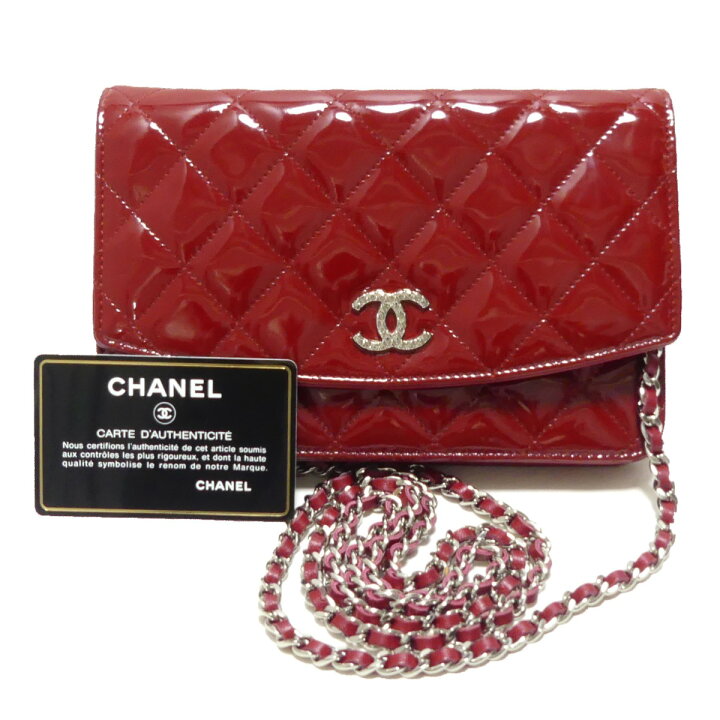 楽天市場】【中古】CHANEL マトラッセ ココマーク パテントレザー 