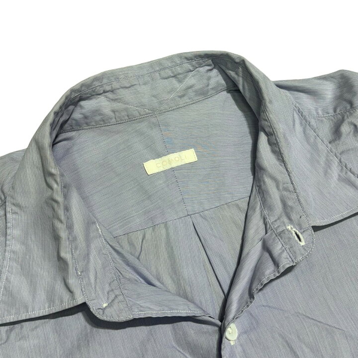 楽天市場】【中古】COMOLI ポプリンシャツ S03-02003 ブルー サイズ：3  