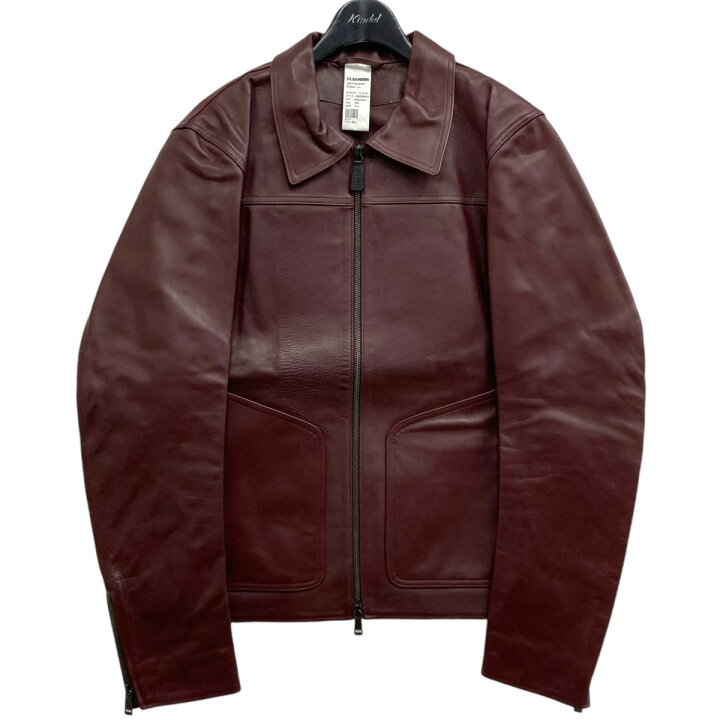 楽天市場】【中古】JIL SANDER レザージャケット バーガンディー 
