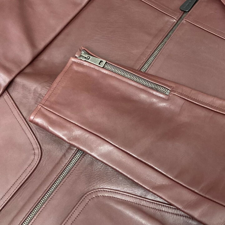 楽天市場】【中古】JIL SANDER レザージャケット バーガンディー 