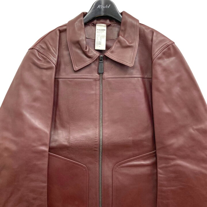 楽天市場】【中古】JIL SANDER レザージャケット バーガンディー 
